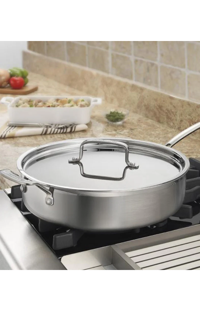 MultiClad Pro Triple Ply Stainless Cookware 5.5 Quart Sauté Pan in Stainless Steel
