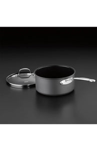 Chef's Classic® Non-Stick Hard Anodized 2 Quart Saucepan in Black