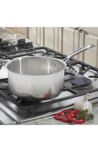 3 Quart Saucepan with Cover in Stainless Steel