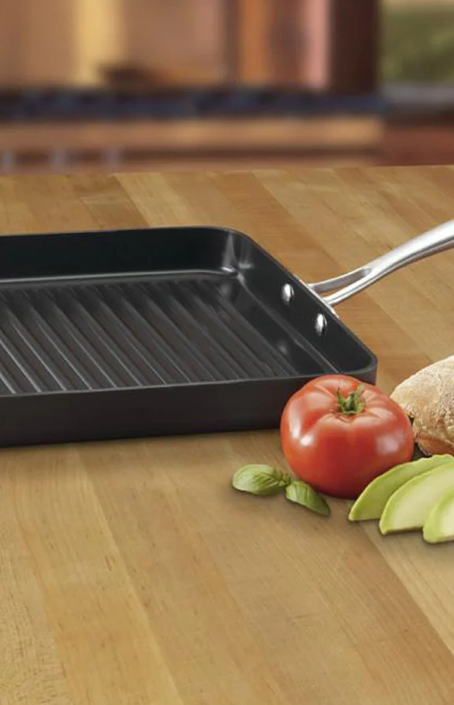 GreenGourmet® Hard Anodized 11" Grill Pan in Black