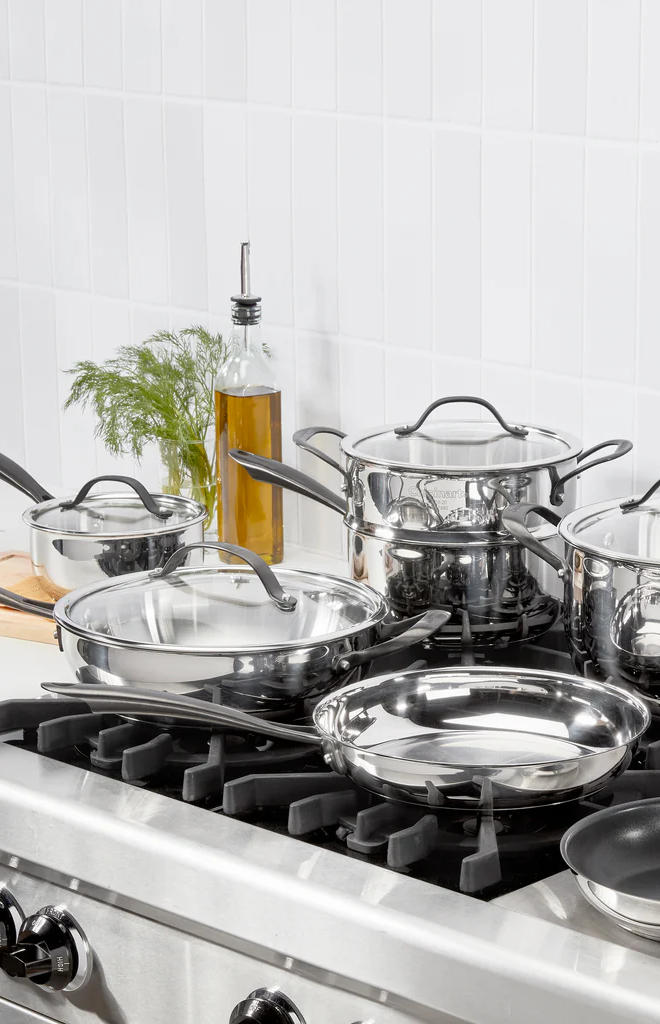 Radiant Pro Stainless with Brushed Titanium Finish 11-Piece Set in Stainless Steel