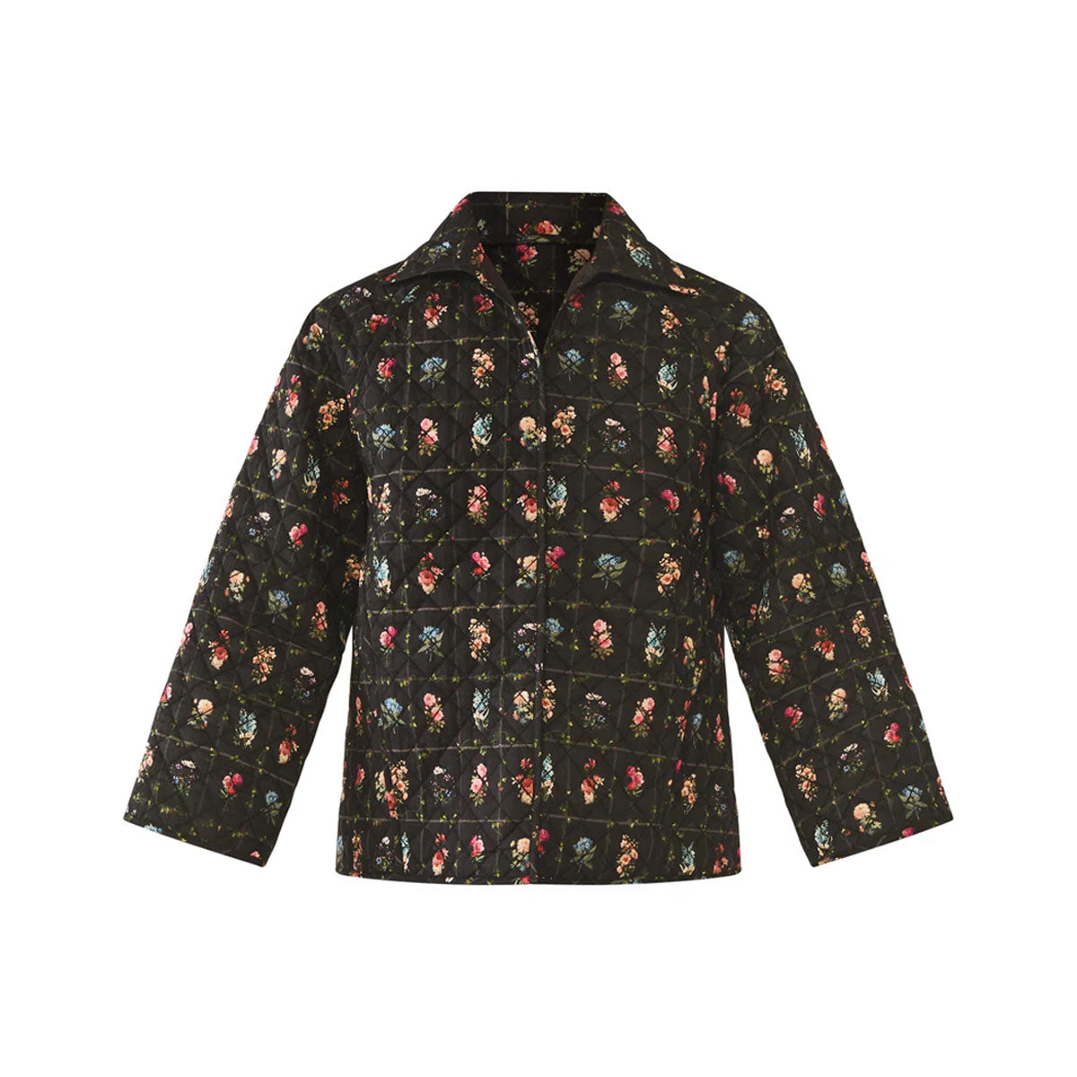 Flora Quilted Jacket in Florence Black Floral