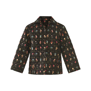 Flora Quilted Jacket in Florence Black Floral