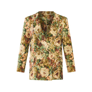 Meredith Blazer in Flora Floral Jacquard