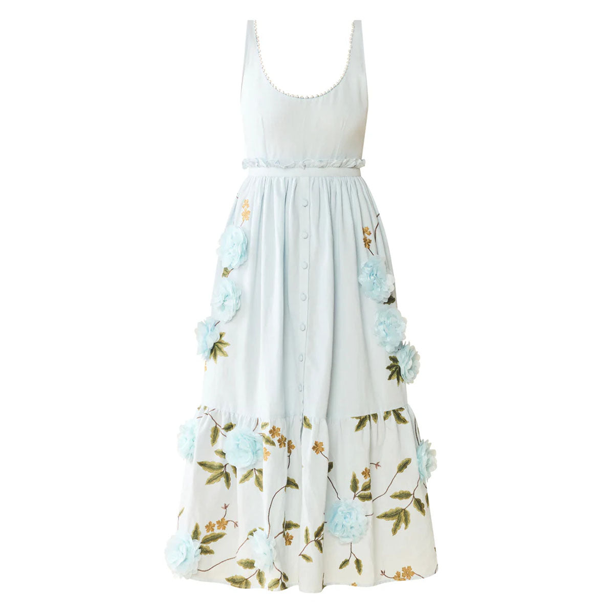 Valeria Dress in Lotus Garden Blue