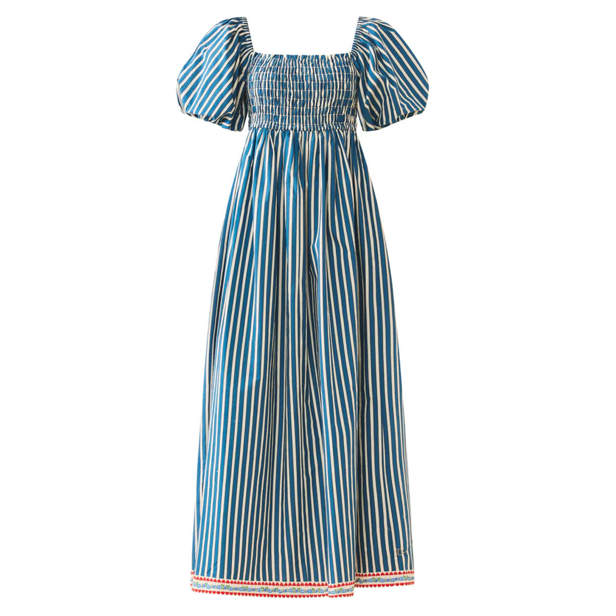 Aurora Dress in Navy Stripe