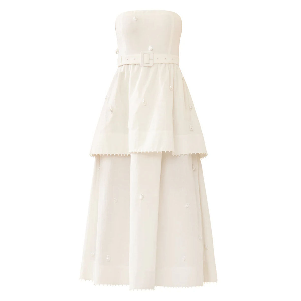 OTM Exclusive: Daisy Dress in Pearly White
