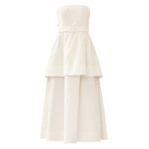 OTM Exclusive: Daisy Dress in Pearly White