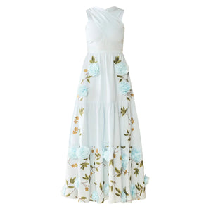 Isabel Dress in Lotus Garden Blue