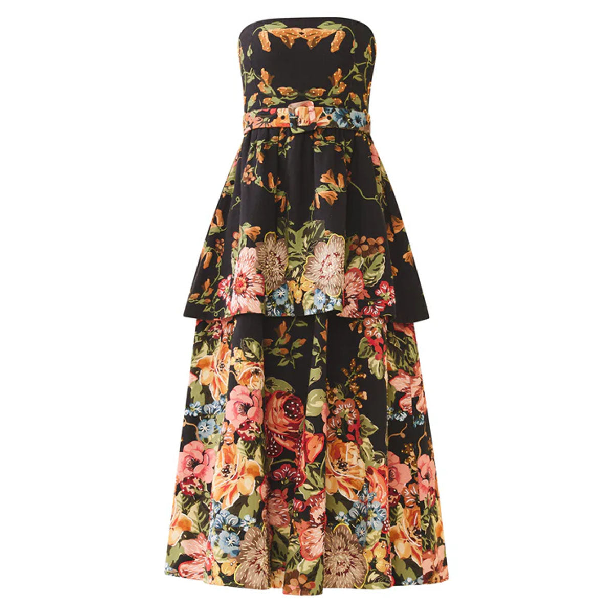 Daisy Dress in Black Victorian Floral