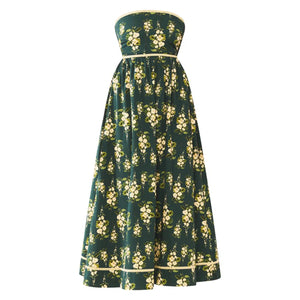 EDDY x Mckenzie Depinto Mimi Dress in Deep Green & Floral