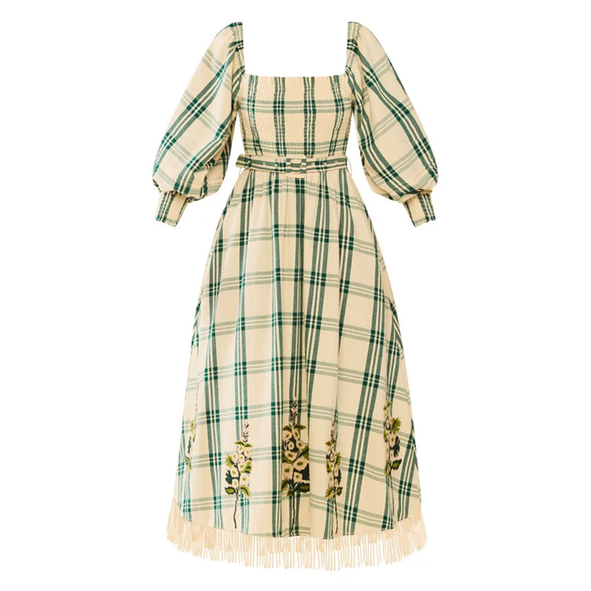 EDDY x Mckenzie Depinto Eloise Dress in Green Plaid & Floral