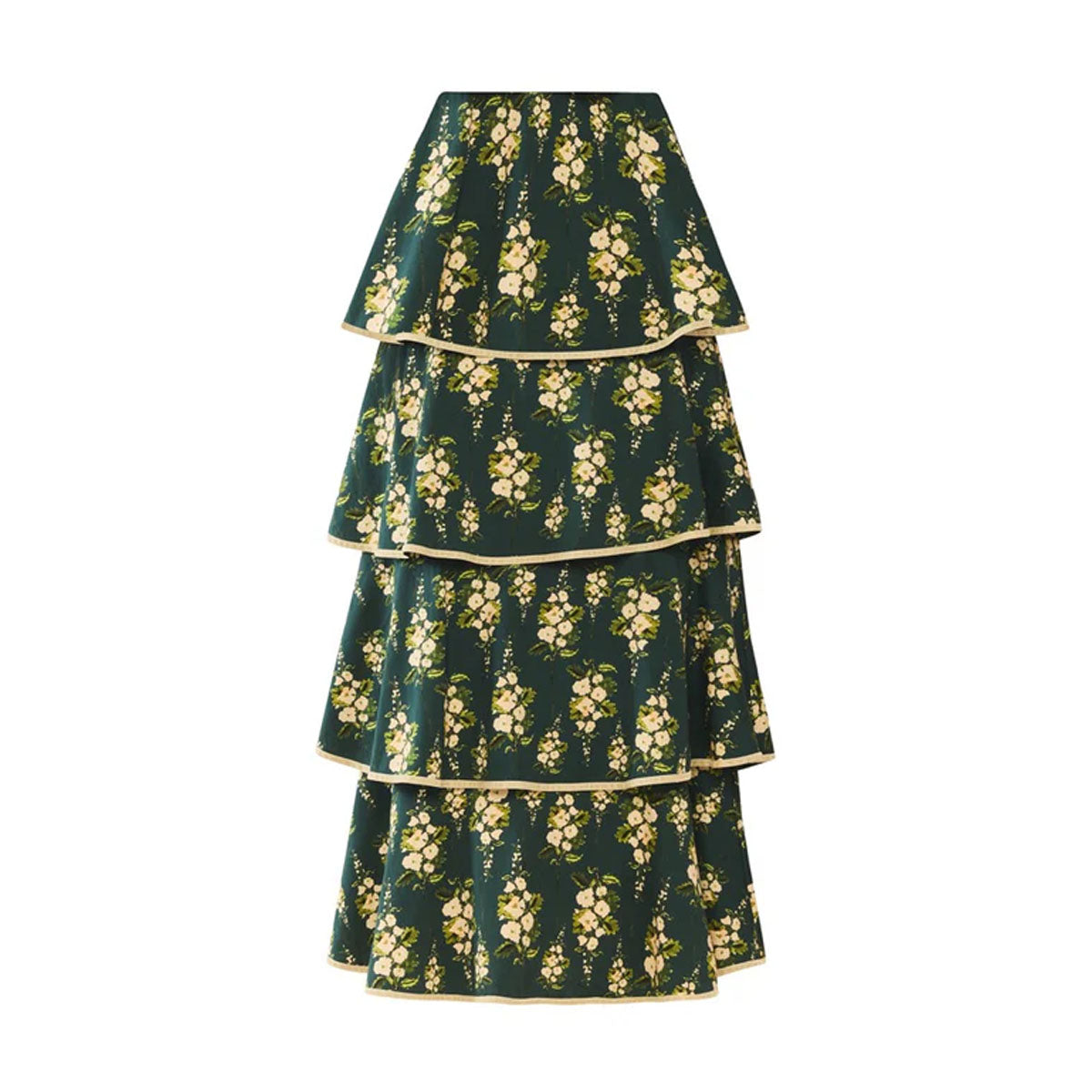EDDY x Mckenzie Depinto Kenz Skirt in Deep Green & Floral