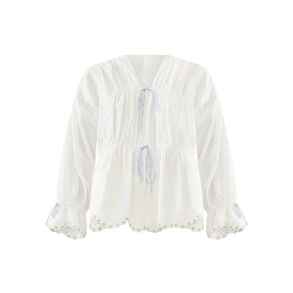 Isle Top in White Whimsy