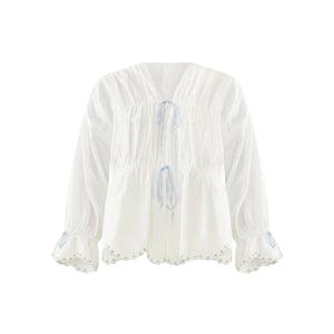 Isle Top in White Whimsy