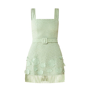 Sarah Bird Mini Dress in Minty Green