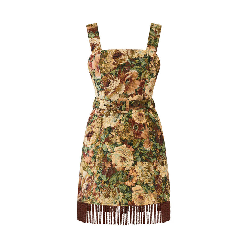 Sarah Bird Mini Dress in Flora Floral Jacquard