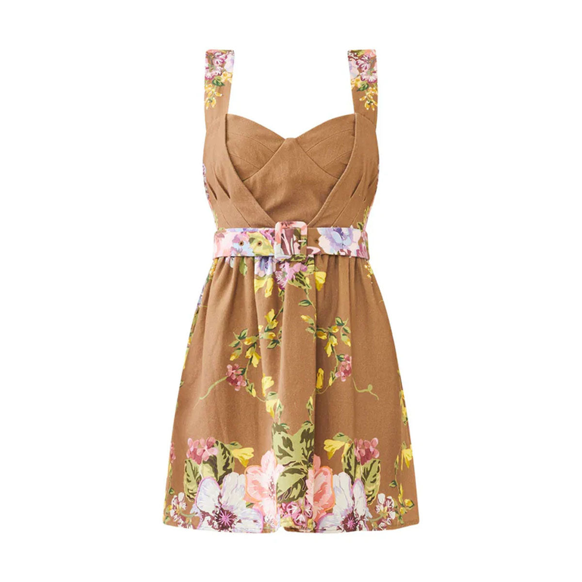Georgie Dress in Caramel Victorian Floral