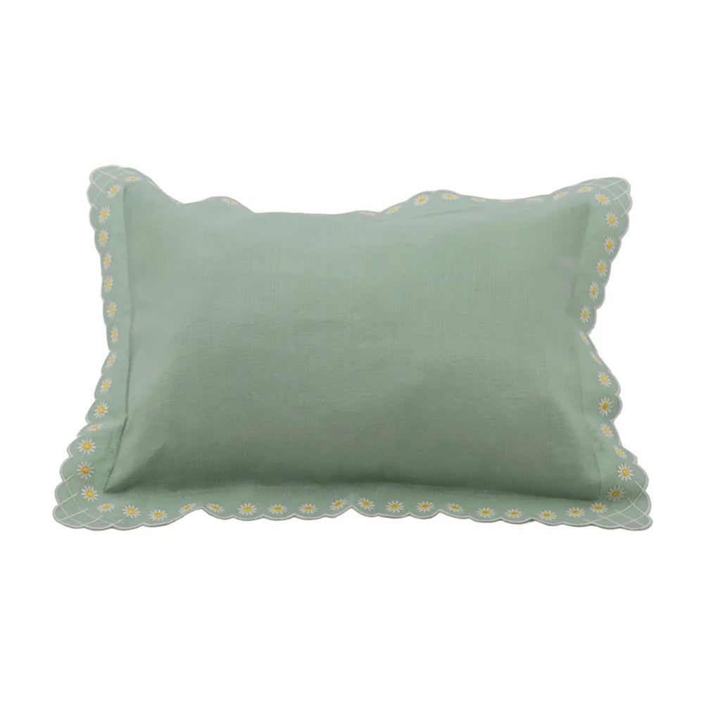 Daisy Boudoir Sham in Celadon