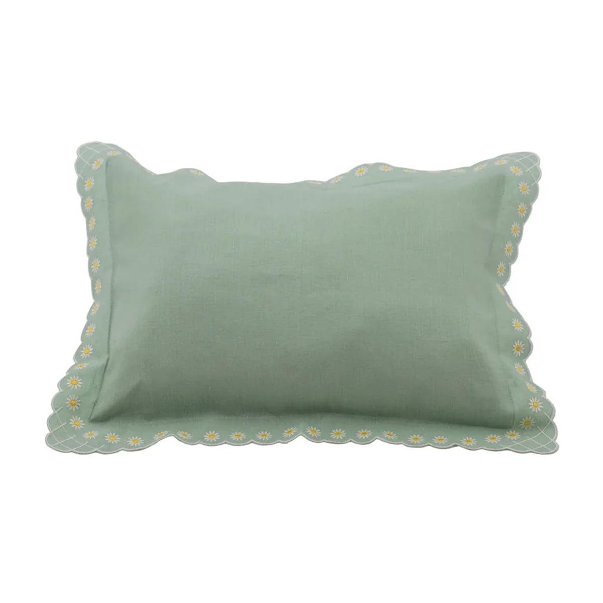 Daisy Boudoir Sham in Celadon