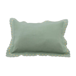 Daisy Boudoir Sham in Celadon