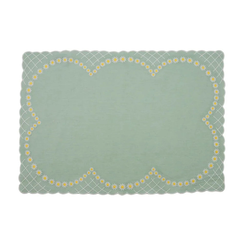 Daisy Placemat in Celadon
