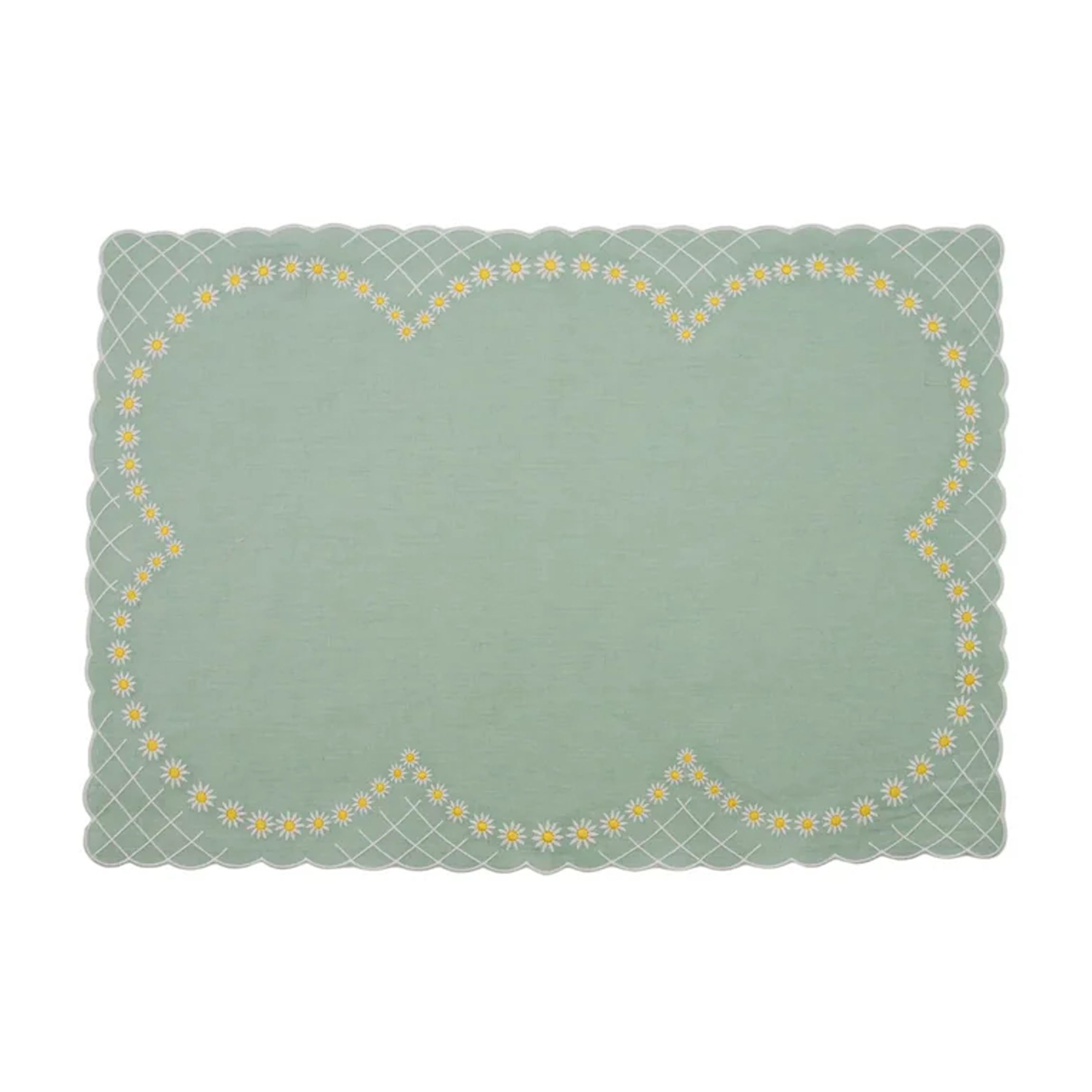Daisy Placemat in Celadon