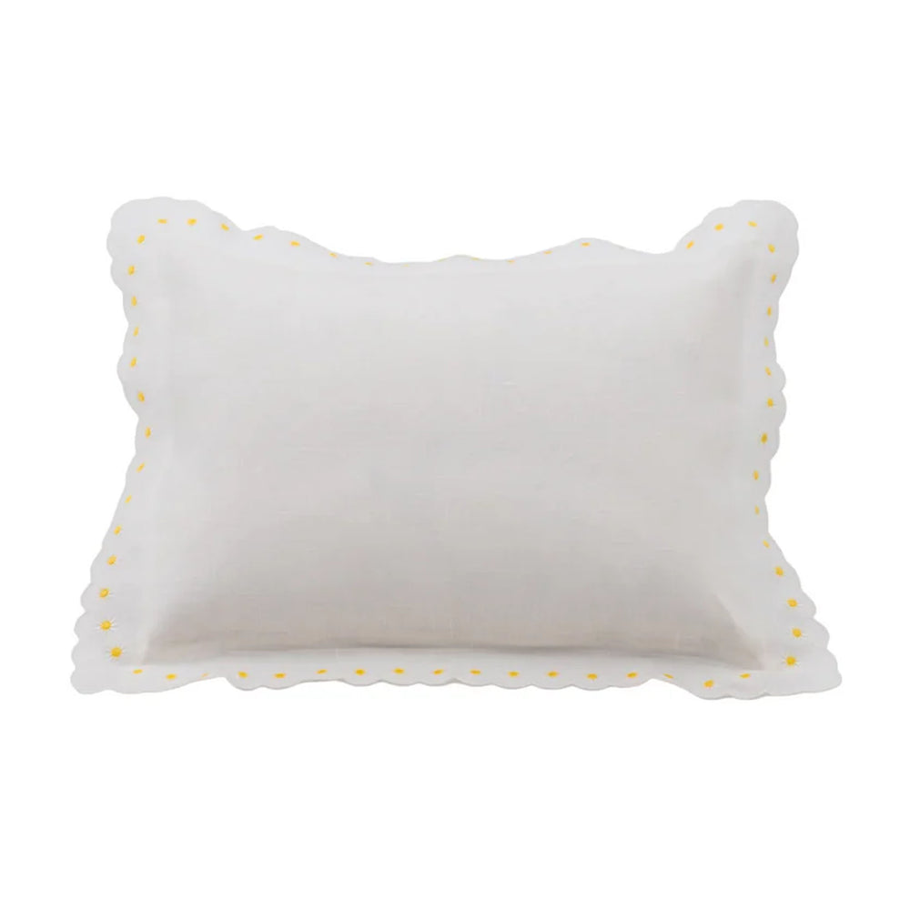 Daisy Boudoir Sham in White