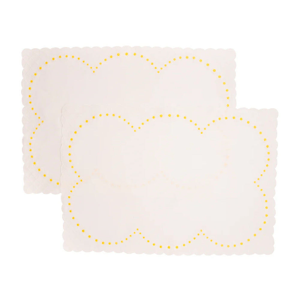Daisy Placemat in White