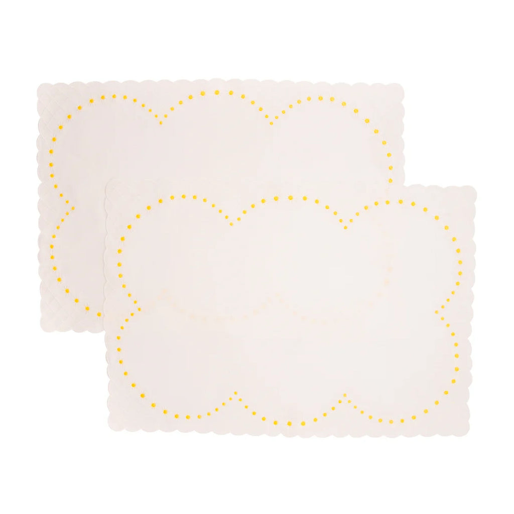 Daisy Placemat in White
