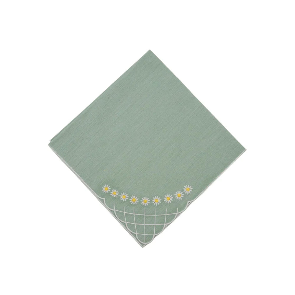 Daisy Dinner Napkin in Celadon