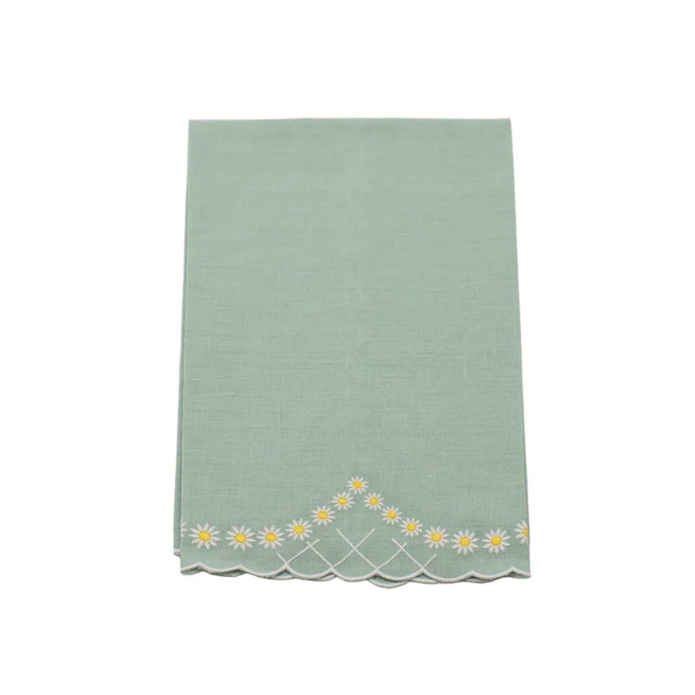 Daisy Guest Towel in Celadon