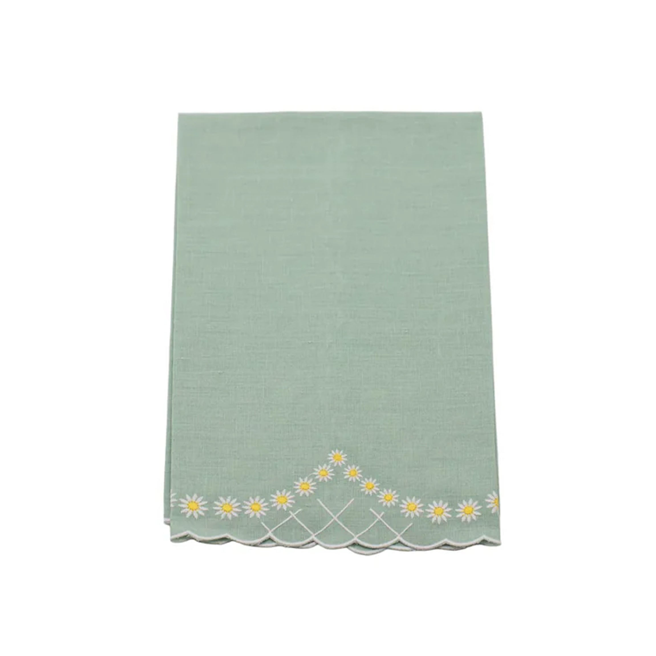 Daisy Guest Towel in Celadon