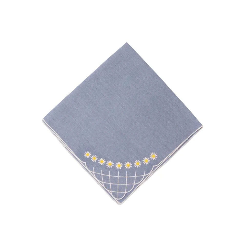 Daisy Dinner Napkin in Blue