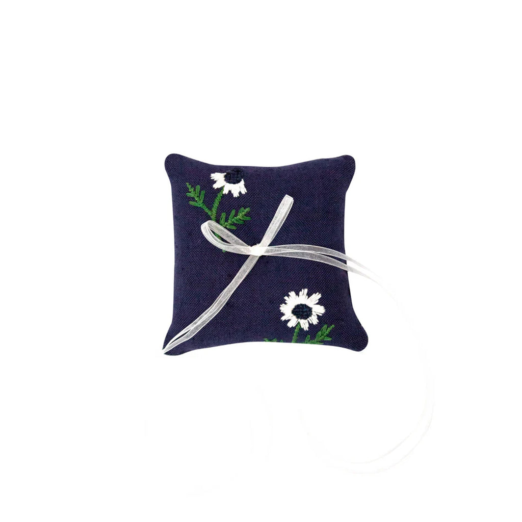 Manzanilla Ring Pillow in Navy