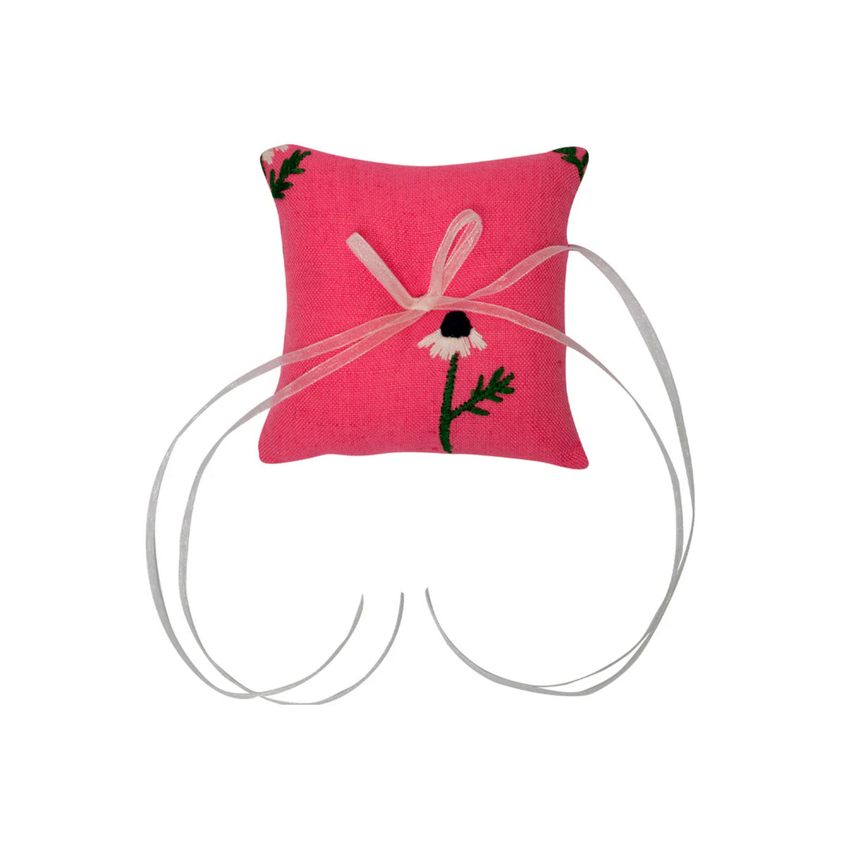 Manzanilla Ring Pillow in Pink