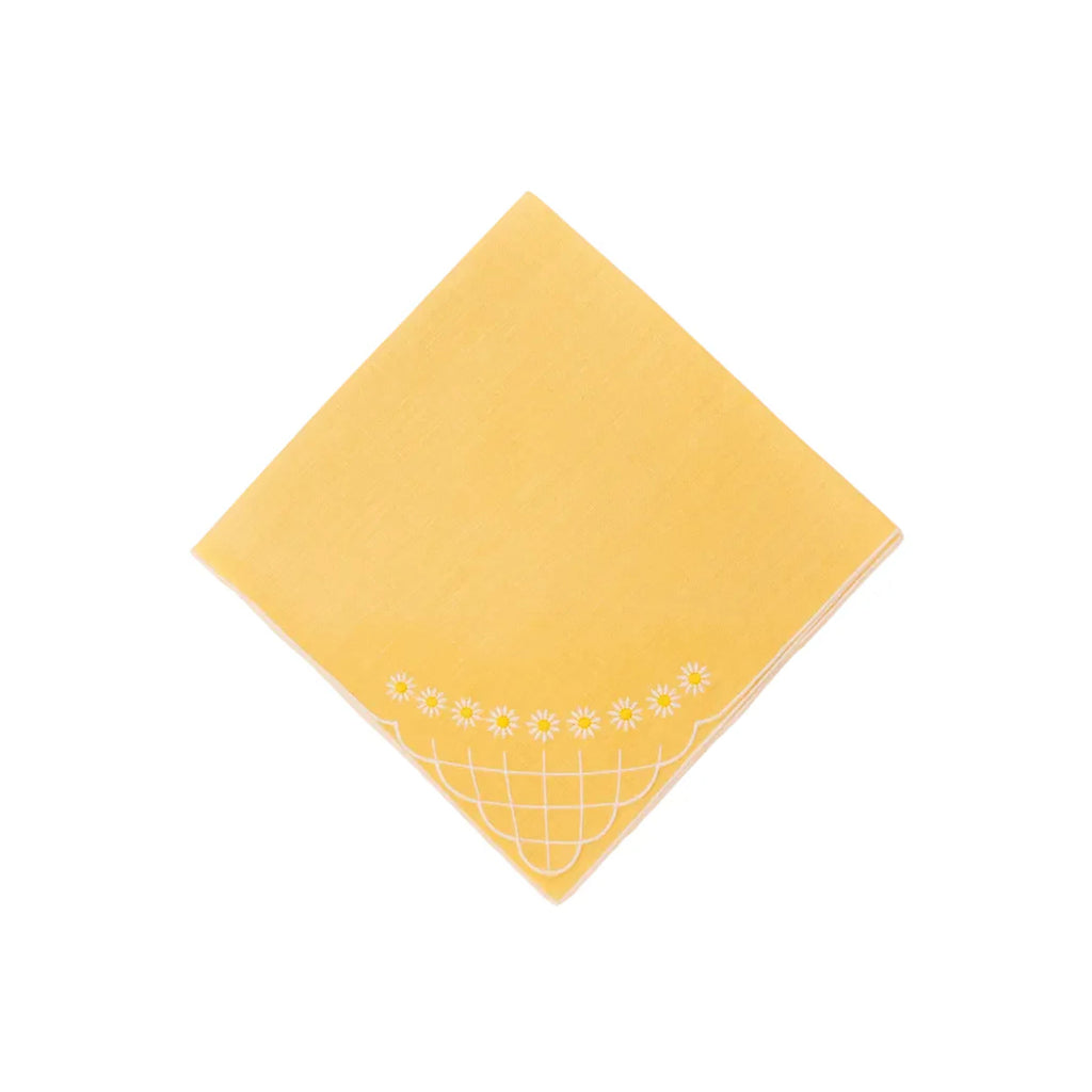 Daisy Dinner Napkin in Yellow