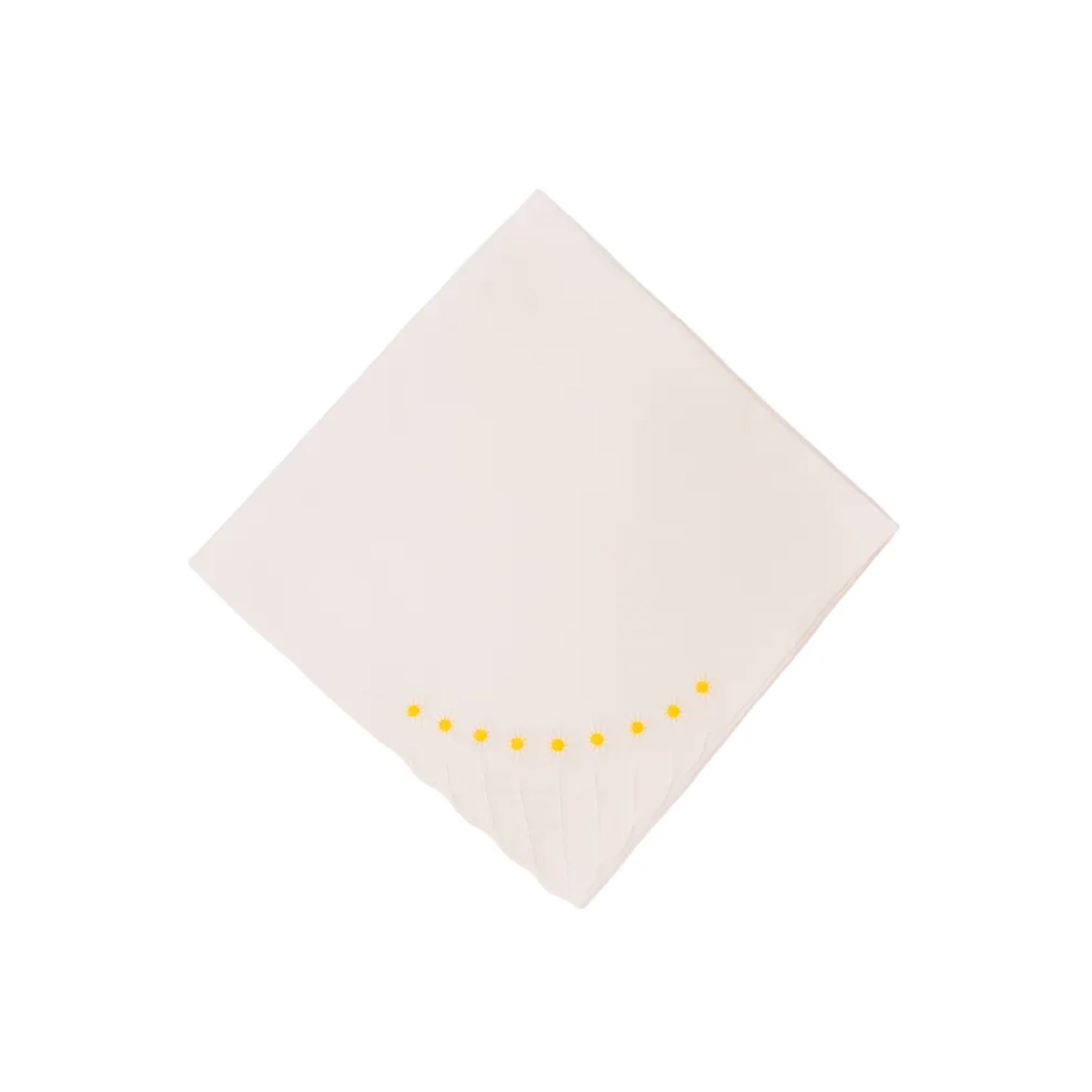 Daisy Dinner Napkin in White