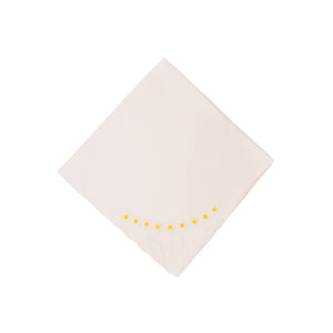 Daisy Dinner Napkin in White