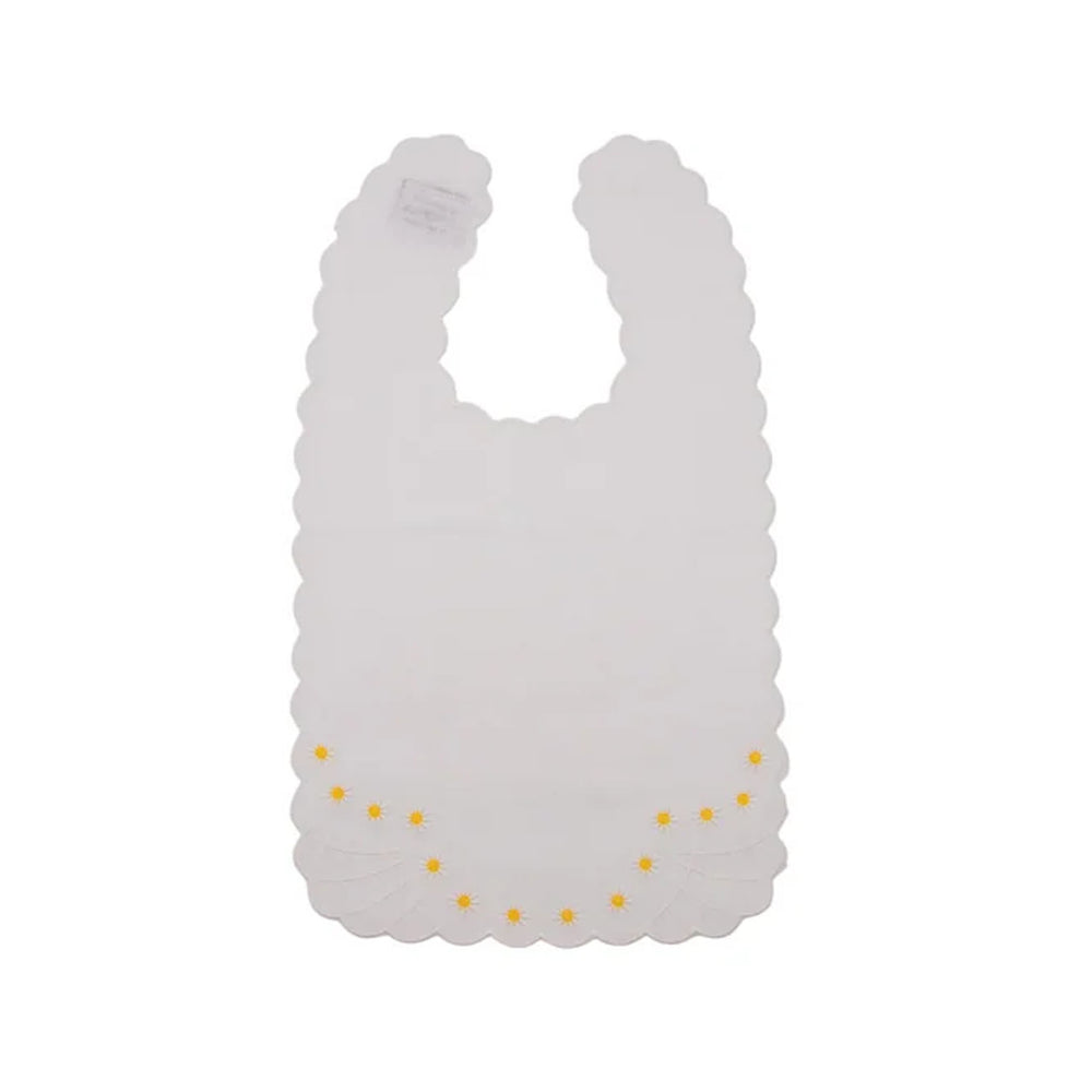 Daisy Bib in White