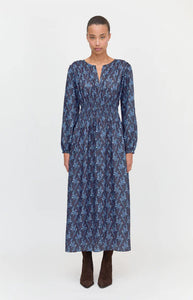 The Rosely Dress in Navy Cala Paisley