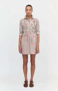 The Mira Nap Dress in Rust Stripe