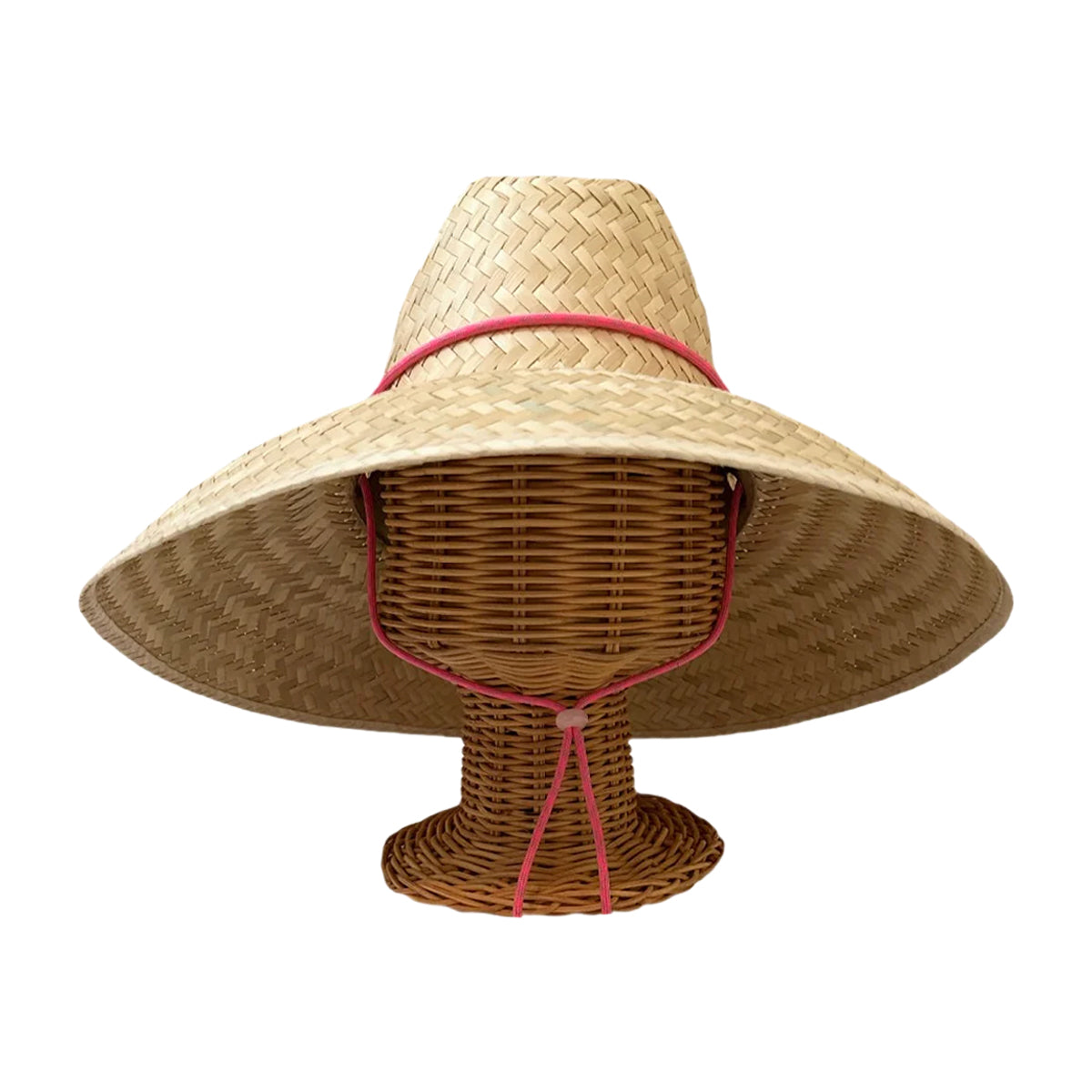 Begonia Sun Hat in Neon Pink Lanyard with Rose Quartz Toggle