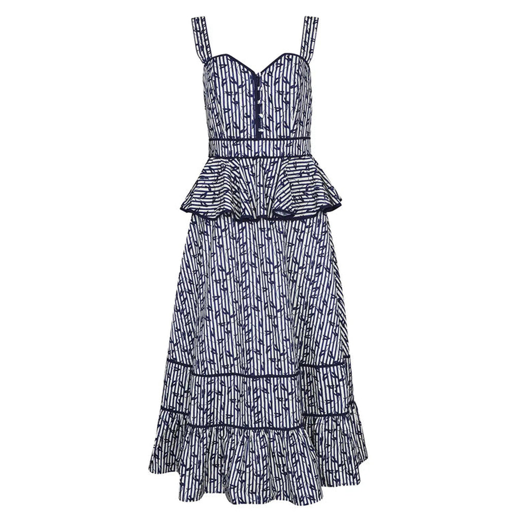 Lacey Dress in Vine Stripe