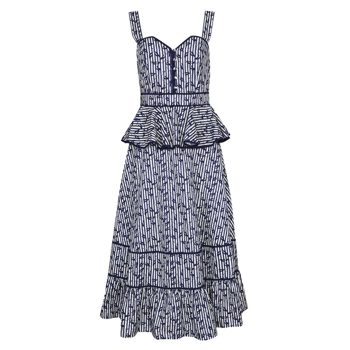 Lacey Dress in Vine Stripe