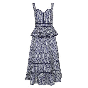 Lacey Dress in Vine Stripe
