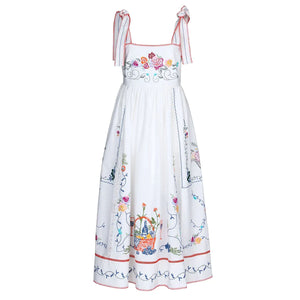 Stefy Dress in Multi Embroidery