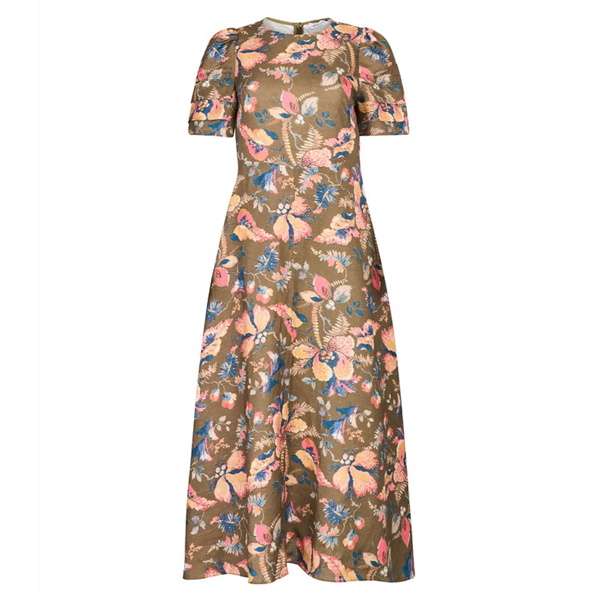 Casey Dress in Olive Floral