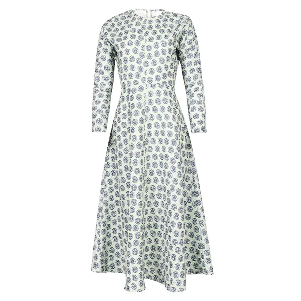 Vika Dress in Navy Bird Block