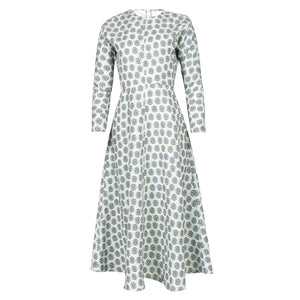 Vika Dress in Navy Bird Block